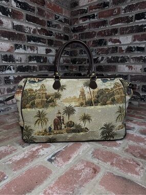 Vintage Bueno Tropical Palm Tree Tapestry Travel Weekender Duffle Bag